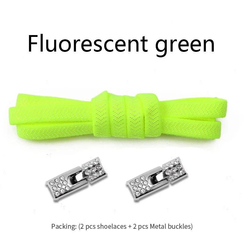 Elastic Laces Sneakers Diamond Cross Locks Shoelaces Without Ties Kids Adult 8MM Width No Tie Shoe Laces Rubber Bands Shoelace