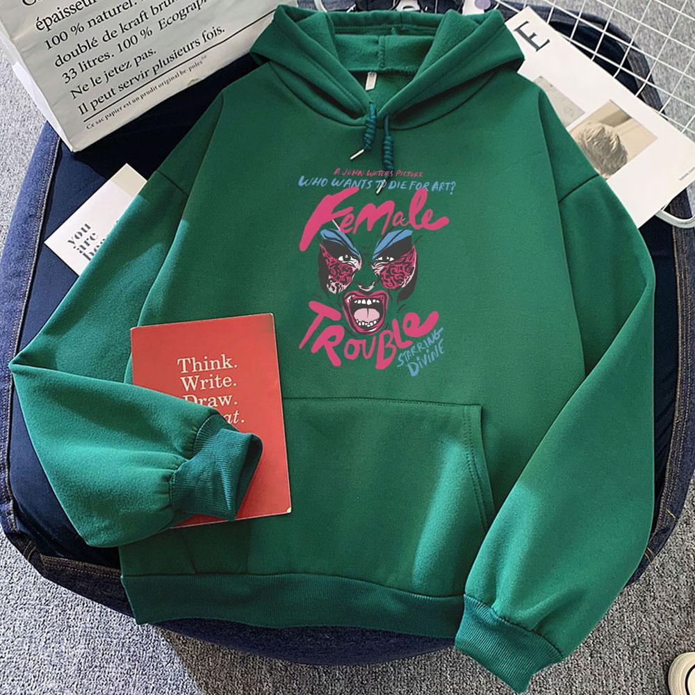 

Музыкальные худи Female Trouble для женщин/мужчин, зимние повседневные с принтом, толстовки, женская одежда, худи 3XL