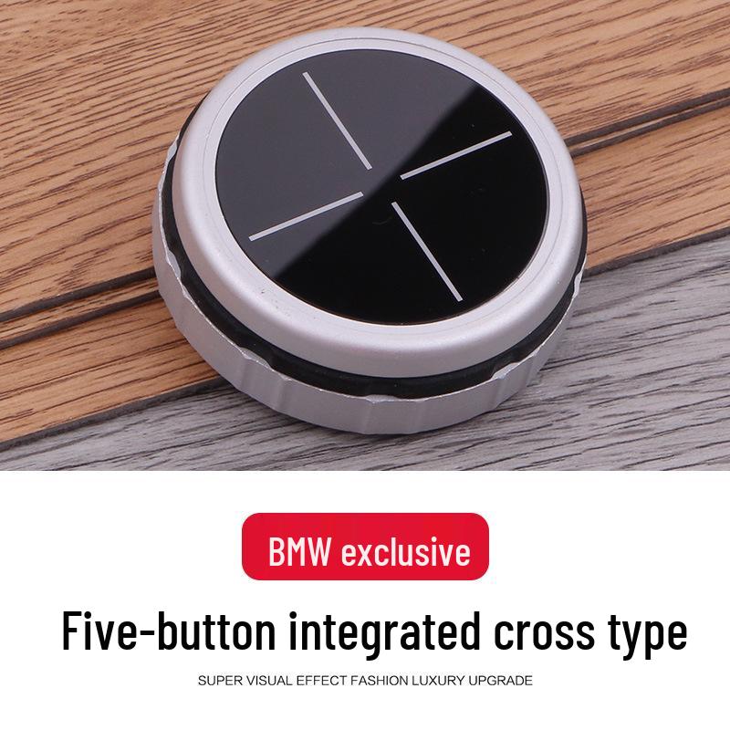 Compatible BMW Crystal Multimedia Knob for 1, 2, 3, 5 Series, X1, X3, X5, X6 | Decorative Modification Cover