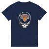 NY Knicks Grateful Dead Style T-Shirt and Kids Tshirt - Vintage Steal Your Face Design - 100% Cotton Tee
