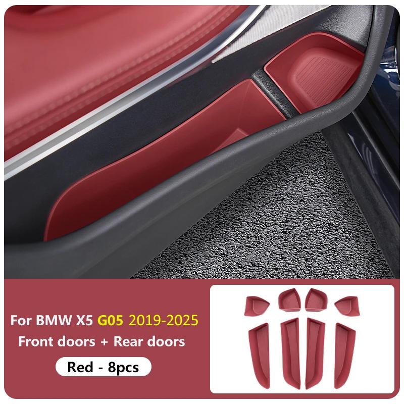 Car Door Side Storage Box TPE Front Rear Car Door Slot Organizer Tray Organizer Interior Accessories For BMW X5 G05 -2025