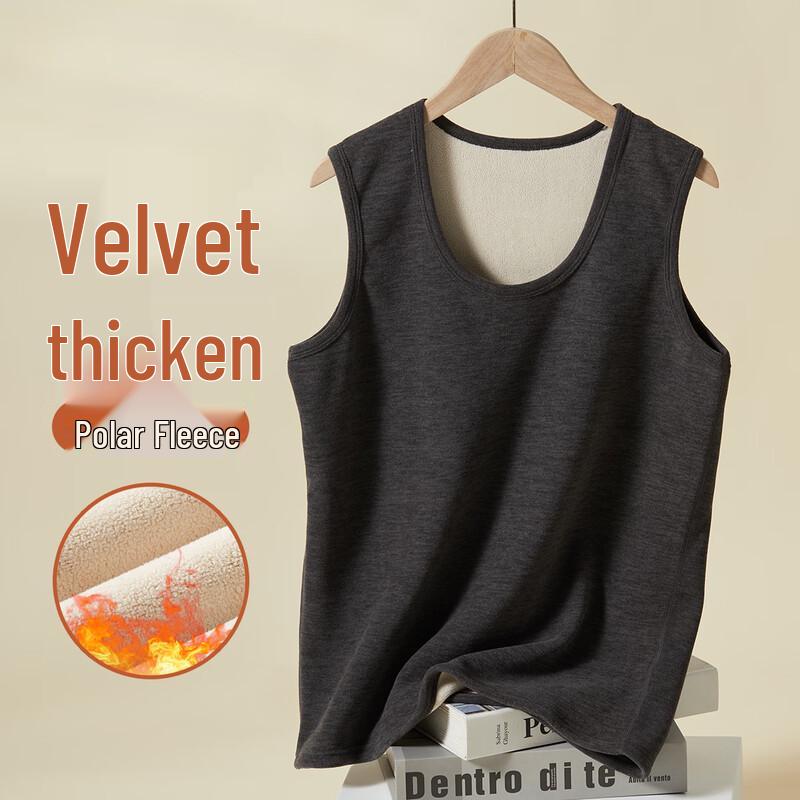 

Men s Thickened Plush Thermal Vest XL
