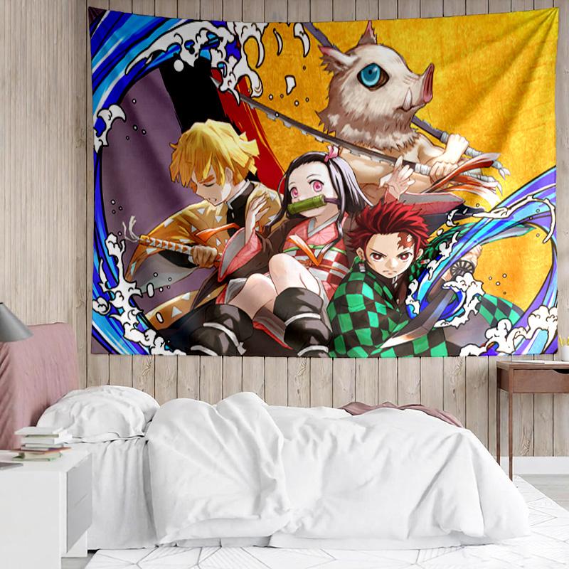 1PC Anime Samurai Warrior Battle Scene K-pop Music Group Tapestry Accessories for Bedroom,Livingroom, Dormitory Room Wall Decor Fan Birthday Gifts