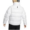 Nike Logo Printed Pattern Stand Collar Zipper Cotton Jacket Women Jackets White DR9180-100