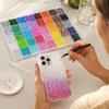 Kit 40 Grids, Resin Rhinestones for Nail and Phone Case Decoration, 32000 with Pen and Tweezers