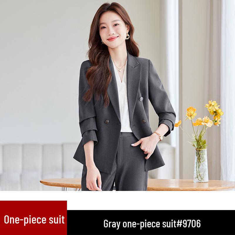 2024 Women's Professional Autumn Suit Set - Elegant, Thick Style for Formal Commuting & Hotel Reception