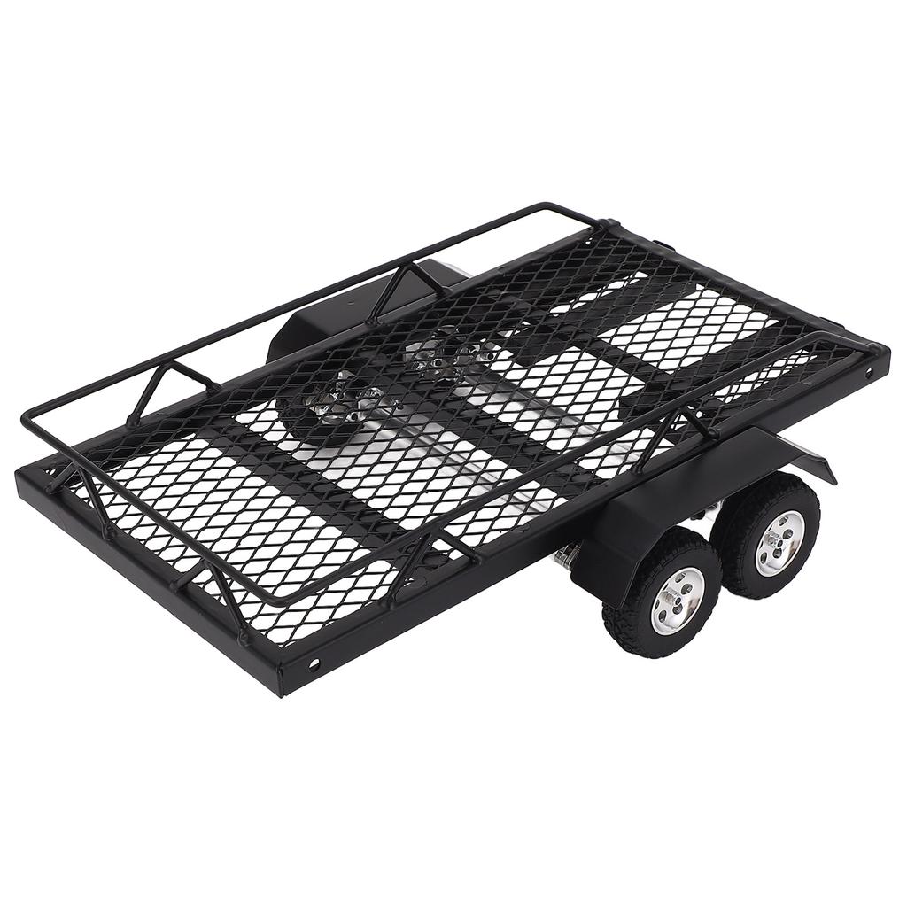 Dual Axles 1 24 Scale RC Trailer for Hauling Behind Cars for SCX24 for FCX24 RC Crawler Upgrade Parts