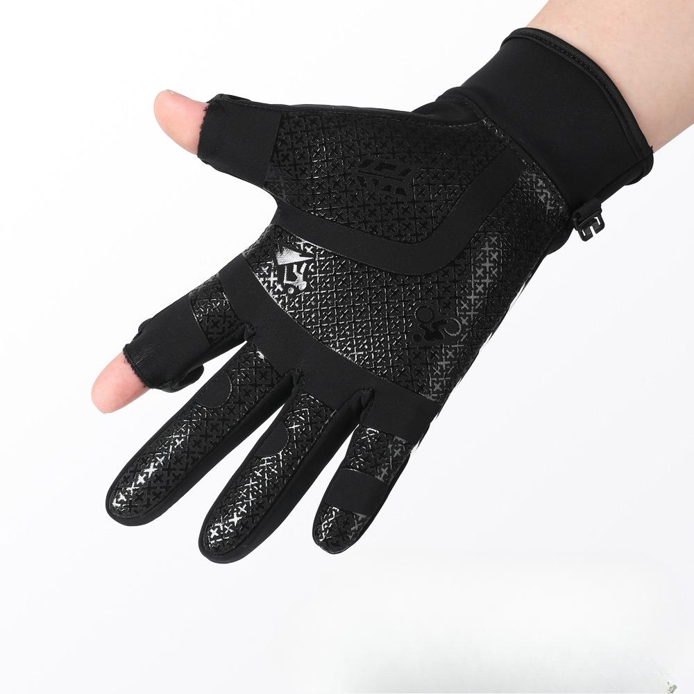 Outdoor Cycling Gloves for Men In Autumn and Winter Sports Waterproof Cold-proof Windproof Plus Velvet Thickened Touch Screen Warm Gloves