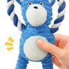 Squeaky Dog Toy Cotton Rope Dog Toy with Built-In Sound Generator Durable Plush Chew Toy for Small Large Dogs Teeth Cleaning Boredom Relief Pet Toys