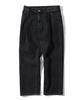 UNIFORM BRIDGE Wide One Tuck Denim Pants Black Washed