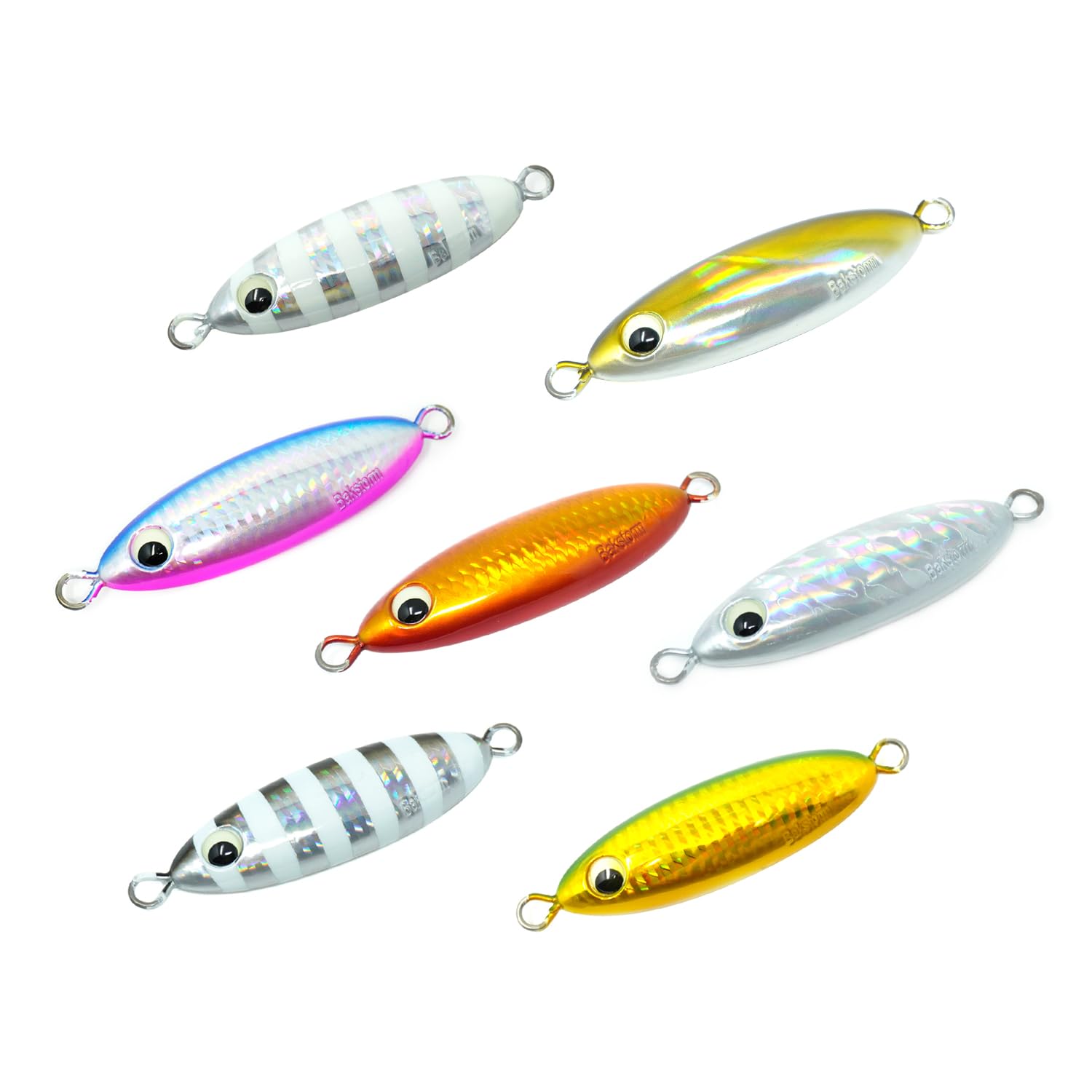

Fat Slow Skip Type Metal Full Color Real Color Slow Fishing BAKSTORM Jig, A, Jig, 200g, Set, Lure, Jigging, Jigging, Grouper, Grouper, Amberjack,