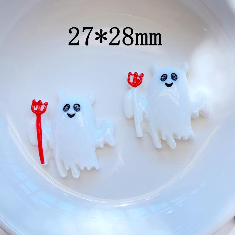 10Pcs New Cute Hand Drawn Halloween Series Flat Back Resin Cabochons Scrapbooking DIY Jewelry Craft Decoration Accessorie