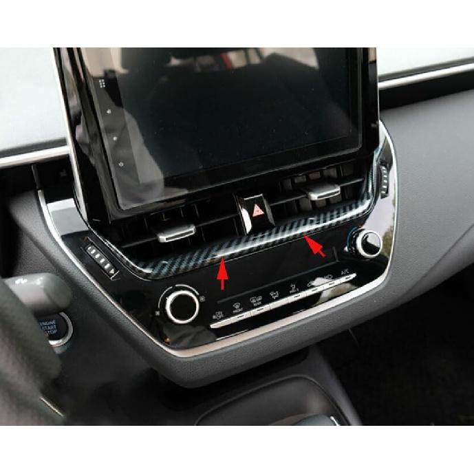 Car Accessories Fit for Toyota Corolla 2020 2021 2022 2023 ABS Center Console Air Condition Panel Cover Trim 1PC SRT (Carbon Fiber)