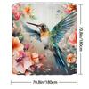 Vibrant Hummingbird Shower Curtain: Embrace the Artistic Design, Soft Fabric, and Floral Vibes for Your Charming Bathroom
