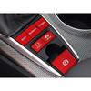 Center Console Red For Toyota Camry 2018- Gear Shift Button Sticker 6X Alloy