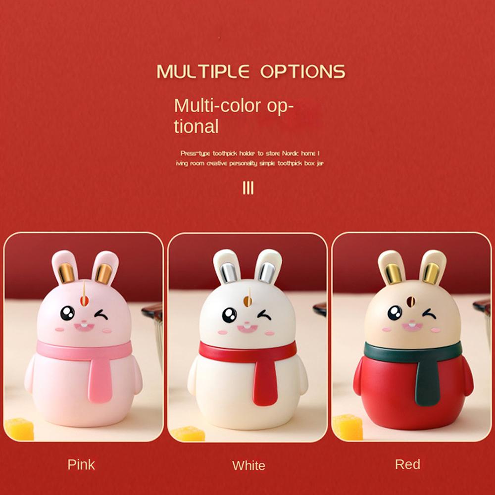 Toothpick Jar Cartoon High-capacity Farewell To Chaos Stable Base Compressional Kitchen Accessories Toothpick Box Cute