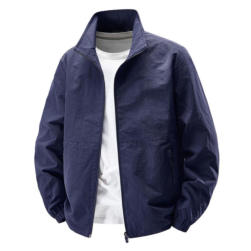 

2025 Men s Spring/Autumn Mountaineering Sport Jacket – Casual Outdoor Stand Collar, Plus Size Available 3XL