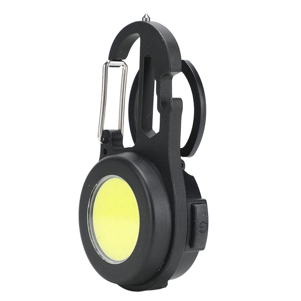 COB Keychain Flashlight 4 Levels Brightness Type C Fast Charging Magnet Back Portable Pocket Flashlight for Outdoor Home