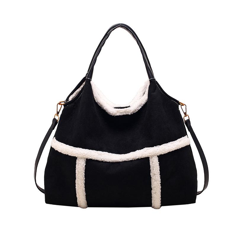 

High-end texture bag commuter tote bag women s 2025 new suede retro shoulder bag large-capacity crossbody bag