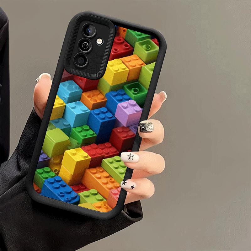 Handyhülle für Samsung Galaxy S26 S25 Ultra S24 FE Mode Bausteinmuster Schale S23 Plus S22 + S21 S20 5G Weiches Silikon