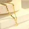 New Four-Leaf Clover Titanium Steel Anklet Women's Lightweight Niche Delicate Not Lose Color Summer Beach Anklet