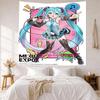 Hatsune Miku Wall Decor Tapestry Art For Pet Memorial Birthdaywedding Party Backdrop Family Gift