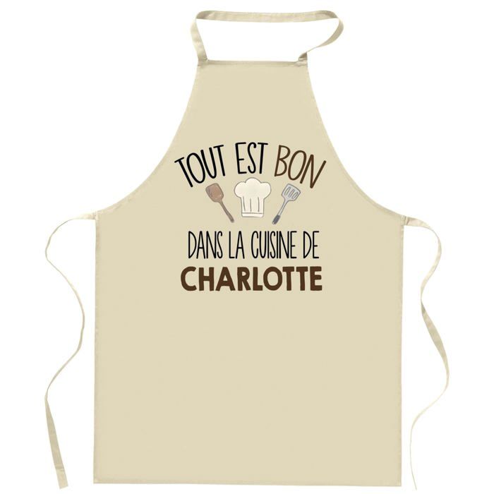 Tablier de cuisine - Planetee « Tout est bon dans la cuisine » - Impression Bretonne - Coton résistant - Liens ajustables