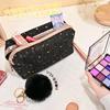 Newseego Small Makeup Cosmetic Large Storage Gadget Travel Black Women's Pouch, Pouch, Cute, Capacity, Stylish, Water-Repellent, Pouch, Case,