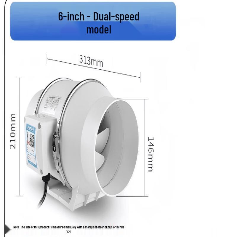 

OLOEY 6-inch Dual-Speed Oblique Flow Exhaust Fan