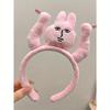 1pc Pink Rabbit Ear Funny Clips, Bangs Washing Face Headband, Cute Holiday Photo Props, Spring/Summer New Arrival, Suitable For Photo Shooting