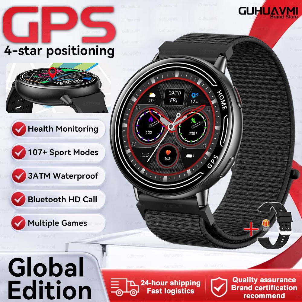 New Women's Fashion Health Smart Watch 1.39" AMOLED GPS Satellite Positioning Bluetooth Call Heart Rate Monitor For Android iOS