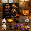 Halloween Home Table Decor Advent Calendar with 9 Mini Resin Figures, Day Spooky Countdown Decorative Figures for Windows To Calendar, Surprise