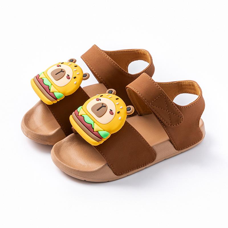 Kapibara children's cool slippers custom cartoon classmates outdoor soft sole non-slip and wear-resistant baby beach shoes