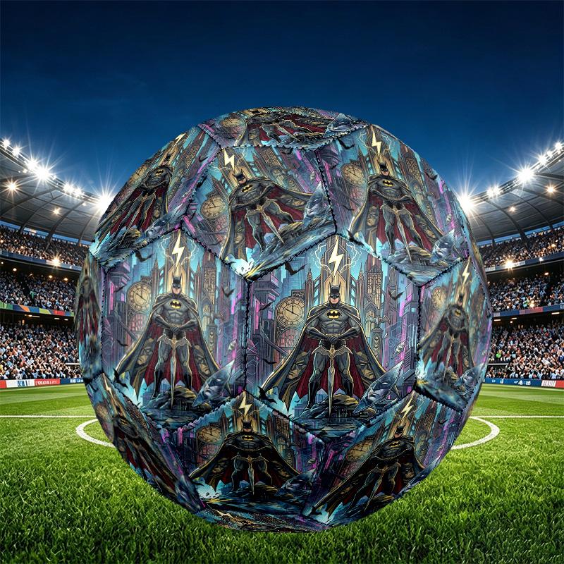 Batman Print Size 5 Soccer Ball, PU Wear Resistant Football for Match Training and Daily Practice, Birthday Gift for Soccer Fans