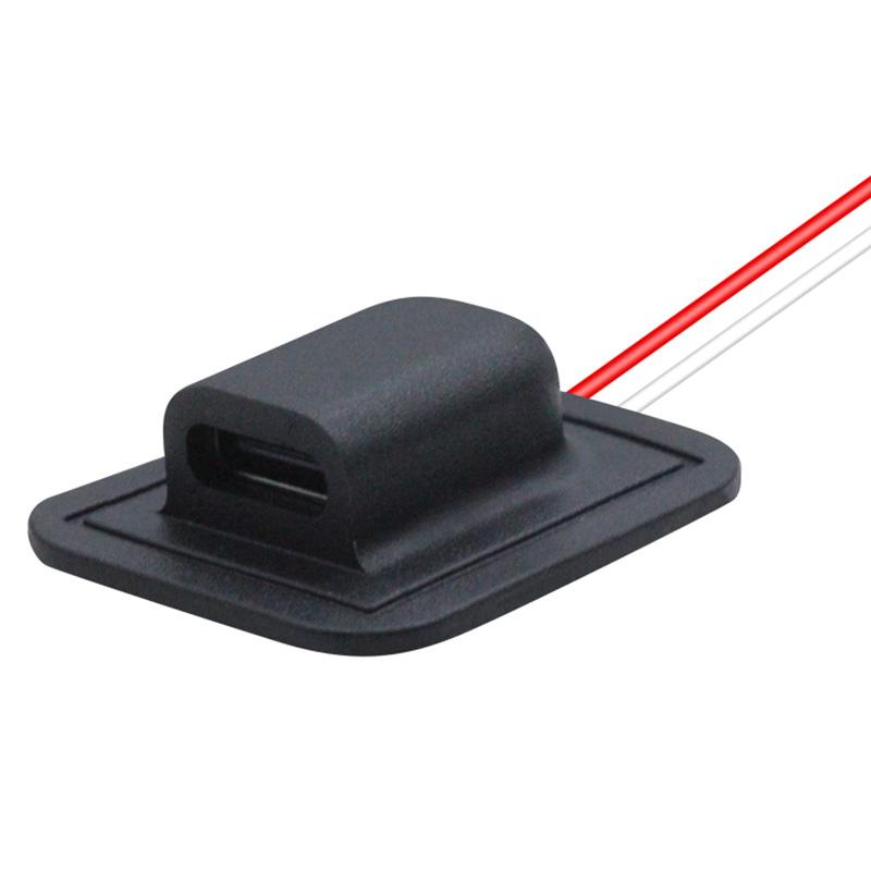 

10 см 20 В 3 А Usb Type-C водонепроницаемый USB-разъем прямого сжатия гнездовая база гнездо зарядный интерфейс с 24Awg чёрный