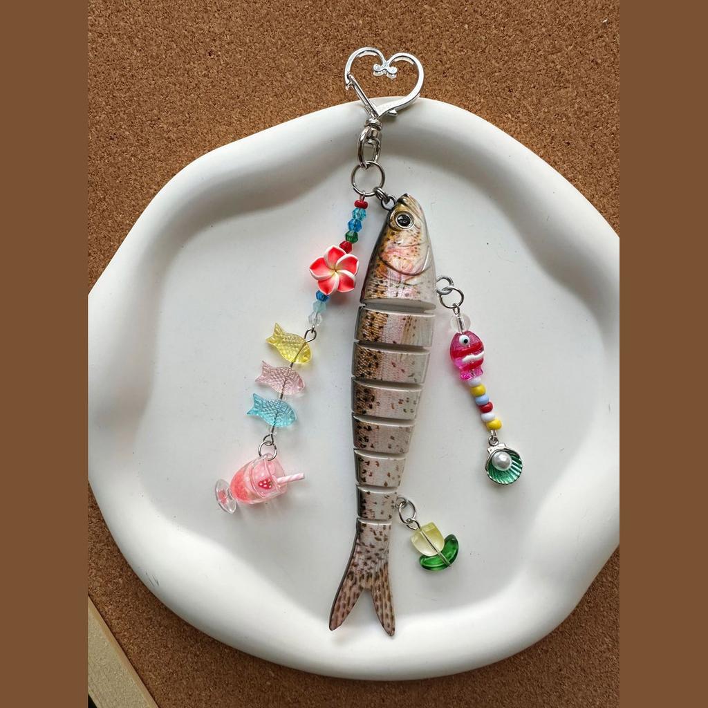 Cute Fish Keychain Durable Alloy Resin Charm Lightweight Portable Accessory For Keys Bags Gift Idea
