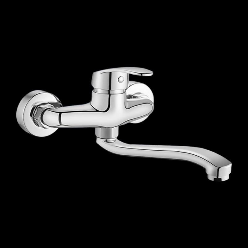 SBPG Wall-Mounted Brass Kitchen Mixer Faucet