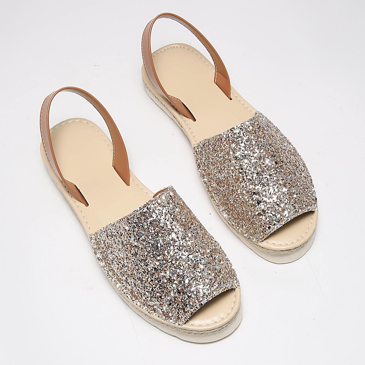 Flat Shoes, Women s Shoes, Large Size Shoes, Soft Sole Sandals 36 розового золота