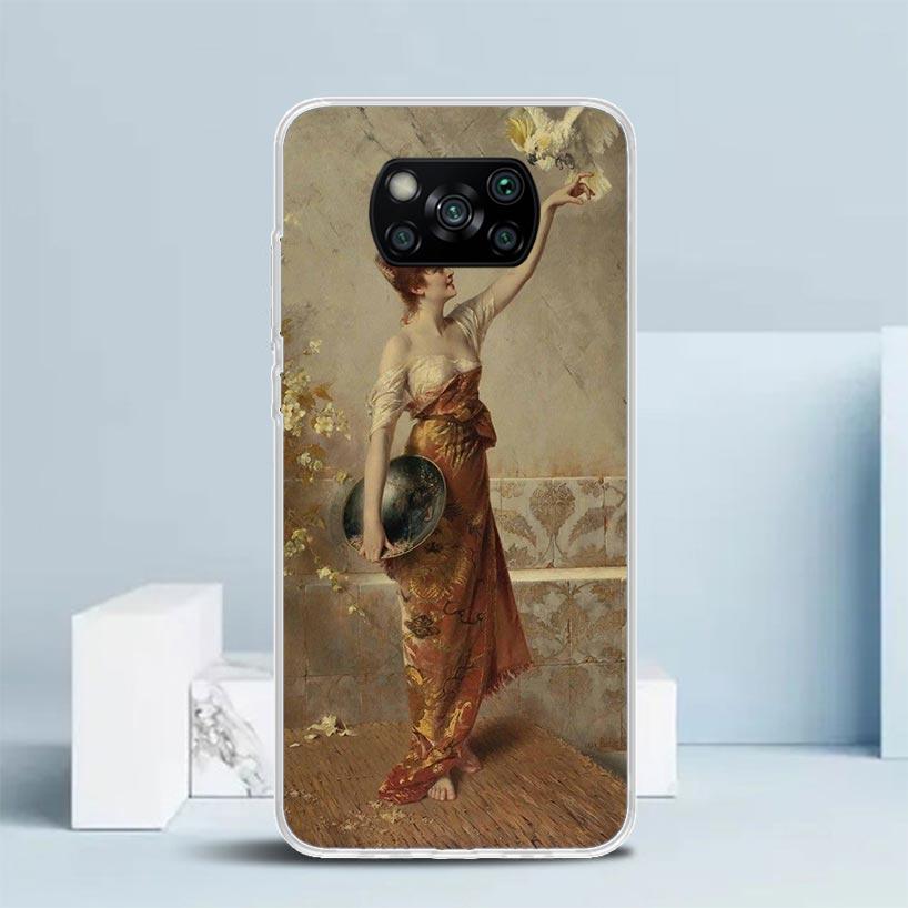 Paint Art Renaissance Phone Case For Xiaomi Poco F7 Ultra X5 X6 X7 Pro M7 Redmi 15C 15 13C 13 12C 12 10C 10 10A 9 9C 9A 9T Cover