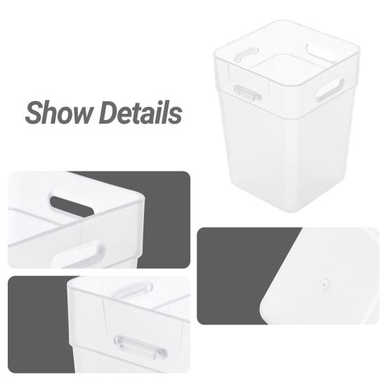 2Pcs Refrigerator Storage Box Transparent Buckle Design PP Fridge Side Door Food Holder for Kitchen