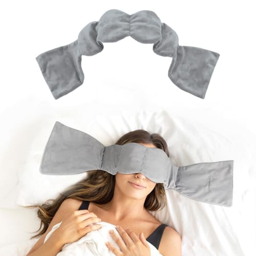 

Weighted Eye Mask for Sleeping, Light Blocking, and Sound-Blocking Eye Pillow for Travel, Business Trips, Naps, and Difficulty Falling Asleep. Comfort