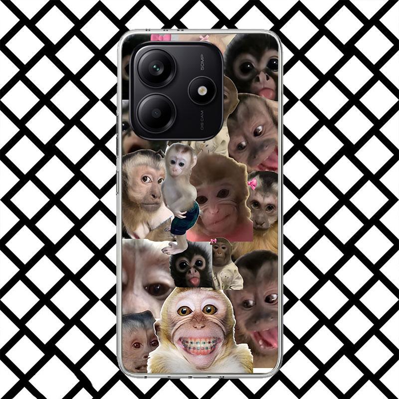 

Monkey Memes Phone Case for Xiaomi Redmi Note 15 14 14S 13 12 12S 11 Pro Plus 11E 11T 11S 10S 5G Soft Cover Fundas Redmi Note 14 Redmi Note 11S 4G