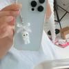 Flocking Cat Pendant Keychain Bows Shaped Key Chain Bowknot Keyring Jewelry Camera Bag Decorations Handmade Gift