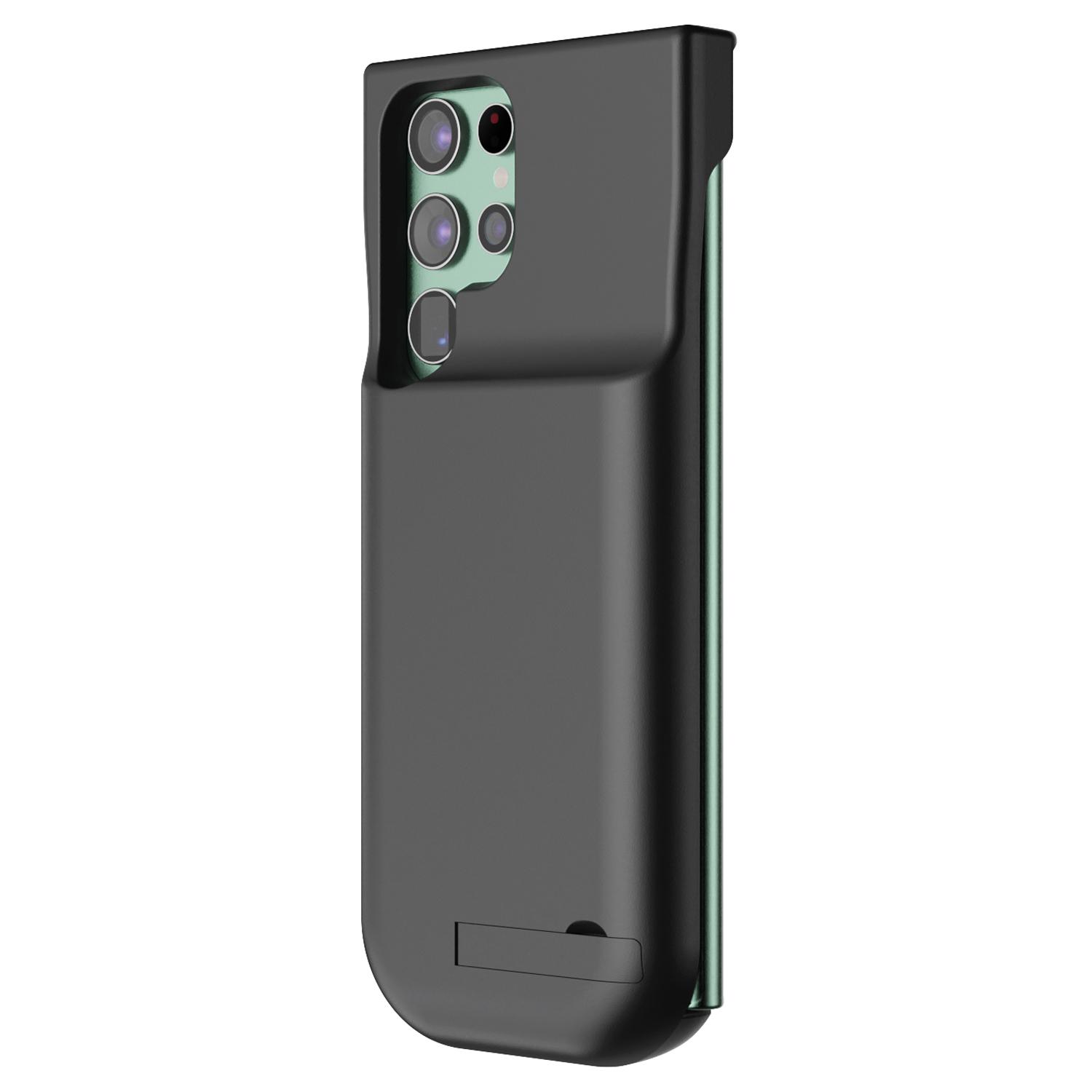 

T36 Для Samsung Galaxy S23 Ultra Задня кришка-акумулятор Портативний павербанк 6000 мАг Чохол для заряджання з підставкою A