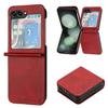 For Samsung Galaxy Z Flip5 5G Case Calf Texture PU Leather Shockproof Phone Cover