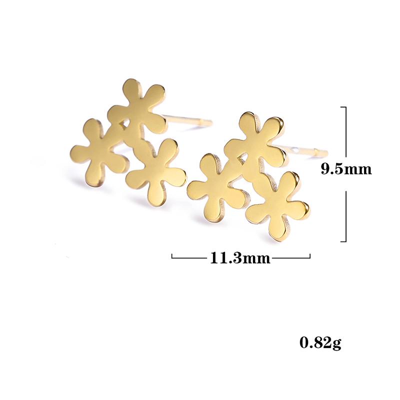 Teamer Korean Fashion Earrings Trendy 2026 Stainless Steel Stud Earrings for Women Pentagram Heart Cross Moon Minimalist Jewelry