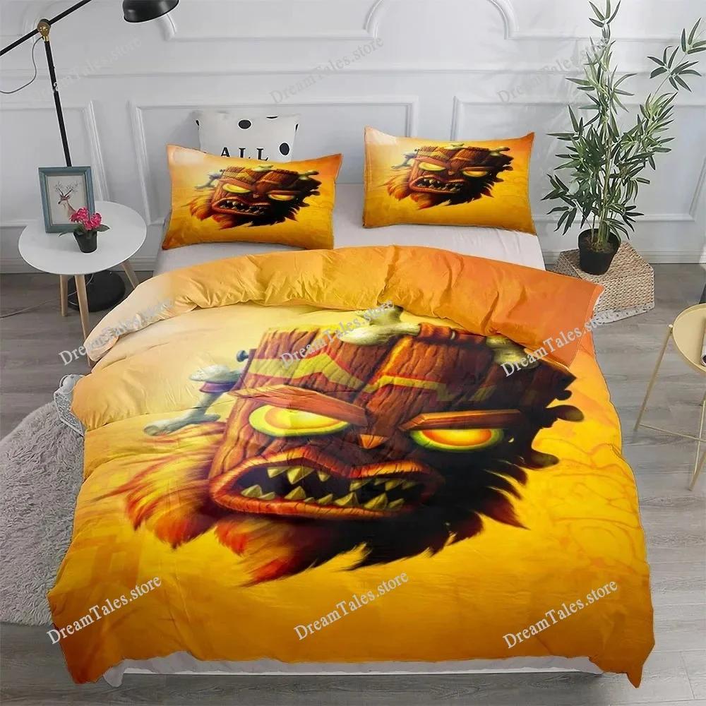 Crash Bandicoot Game Bedding Sets Exquisite Bed Supplies Set Duvet Cover Bed Comforter Set Bedding Set Luxury Birthday Gift