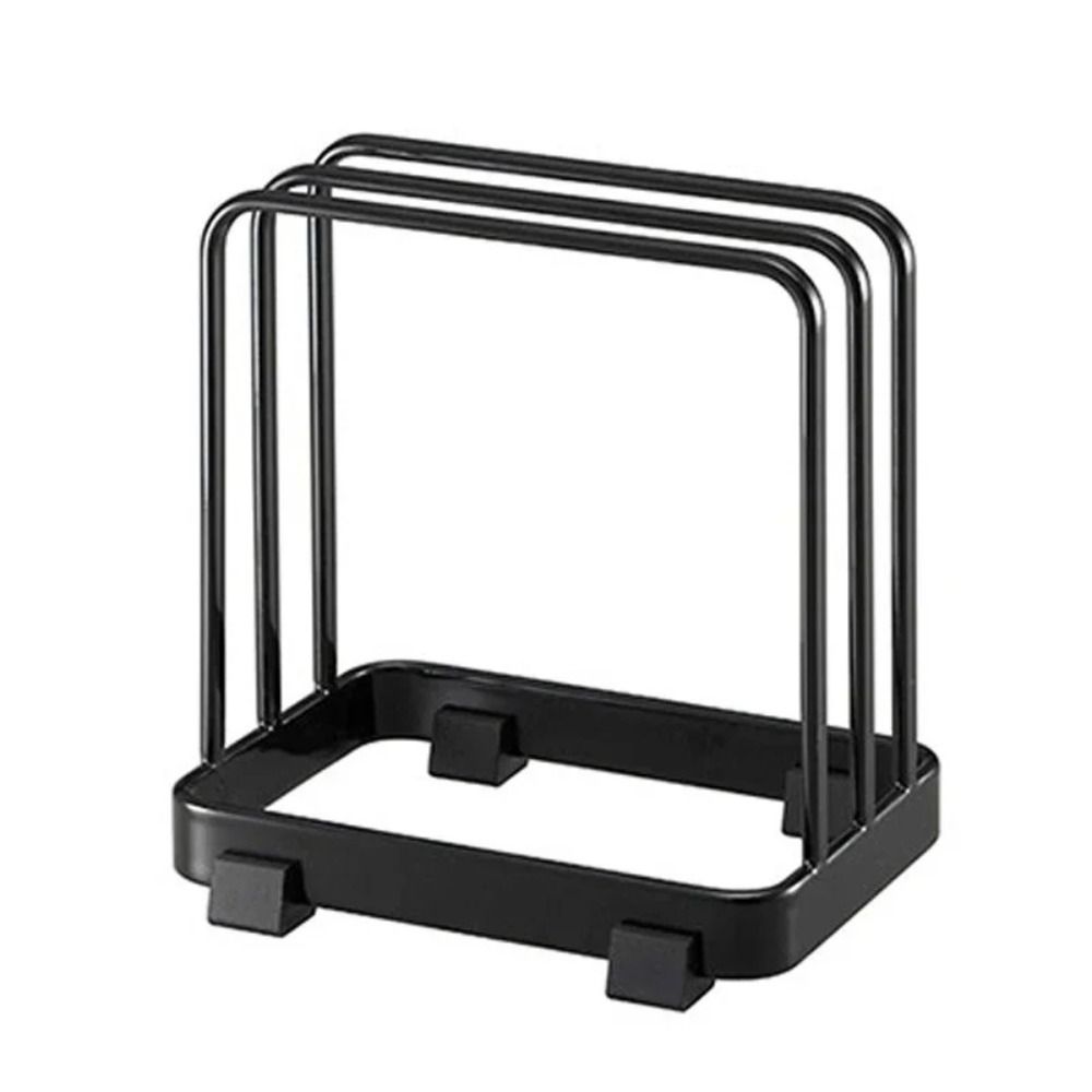 Black/White Layered Cutting Board Rack Stainless Steels Sink Organizer  for Kitchen
