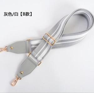 140cm Canvas Striped Bag Straps Crossbody Shoulder Bag Strap Adjustable Replacement Handbag Belts Band Accessories Gold Buckle
