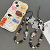 Cute Brown Bear Shell Beads Beaded Phone Chain For iPhone Samsung Camera Hanging Rope -Lost Lanyard Hanging Jewelry
